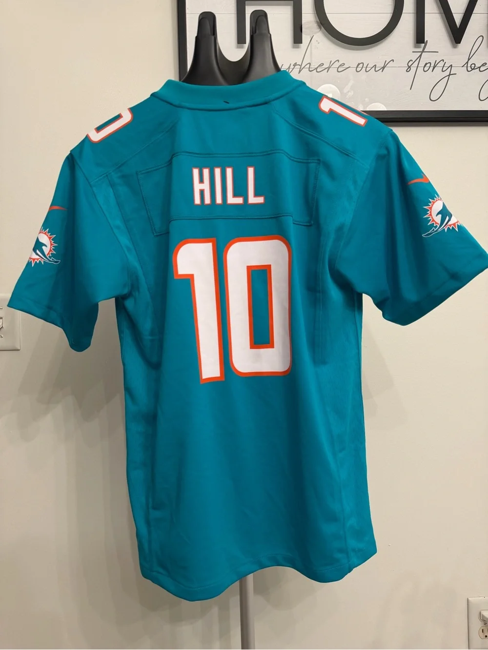 Nike Miami Dolphins Tyreek Hill #10 Youth Jersey NFL -Large - Aqua/White/Orange